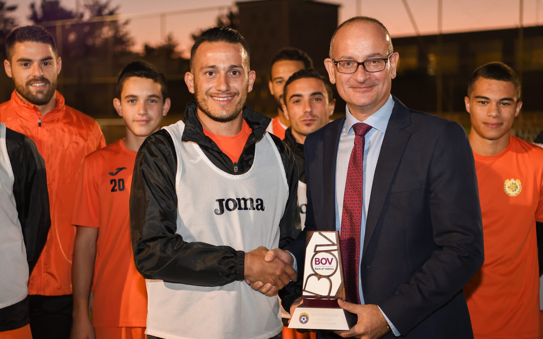 Rodney Buttigieg (Xewkija Tigers) wins September Award