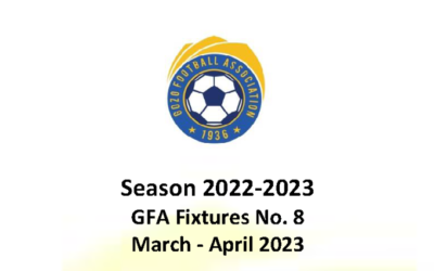 Fixtures for March and April 2023
