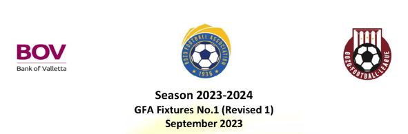 Revised Fixtures for the month of September 2023