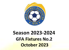 FA Fixtures No. 2 / 2023-2024 for the month of October
