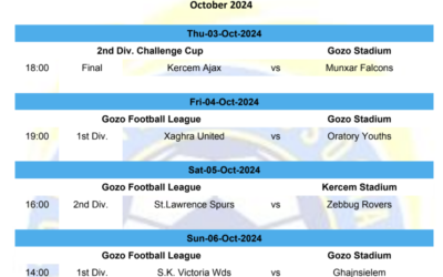 GFA Fixtures No. 2 – October 2024