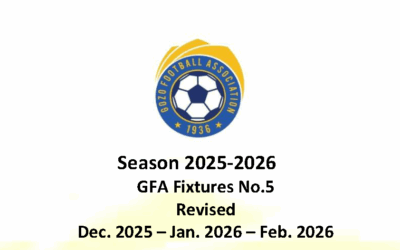 GFA Fixtures No 5 * REVISED *- 2025/2026